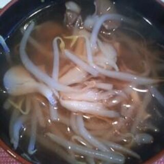 もやしと舞茸の中華スープ